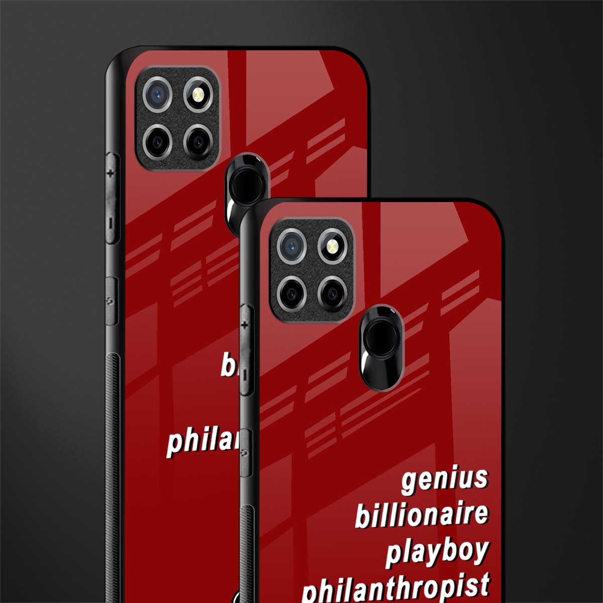 genius billionaire playboy philantrophist glass case for realme narzo 30a image-2