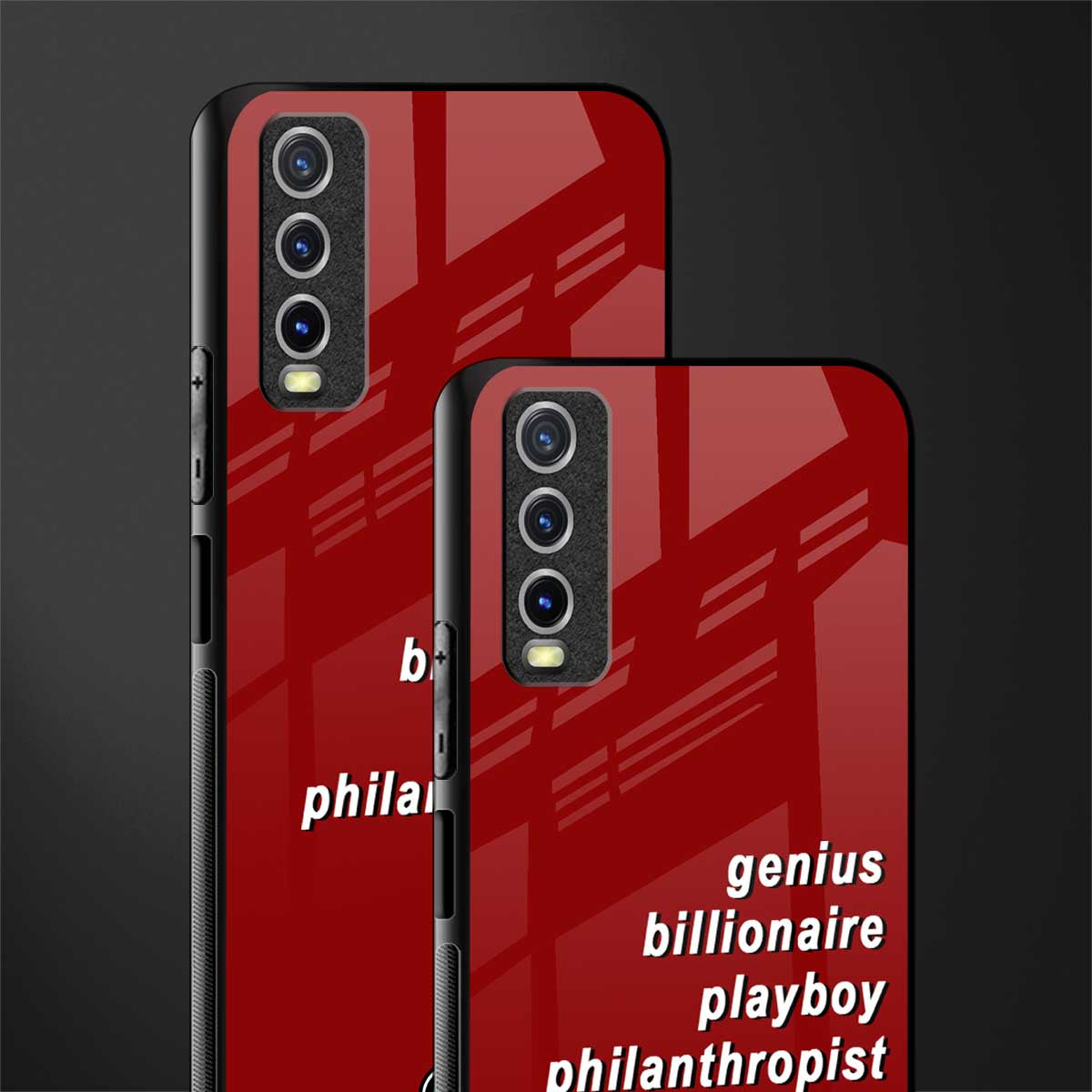 genius billionaire playboy philantrophist glass case for vivo y12s image-2