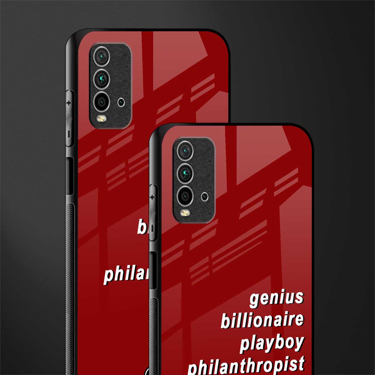 genius billionaire playboy philantrophist glass case for redmi 9 power image-2