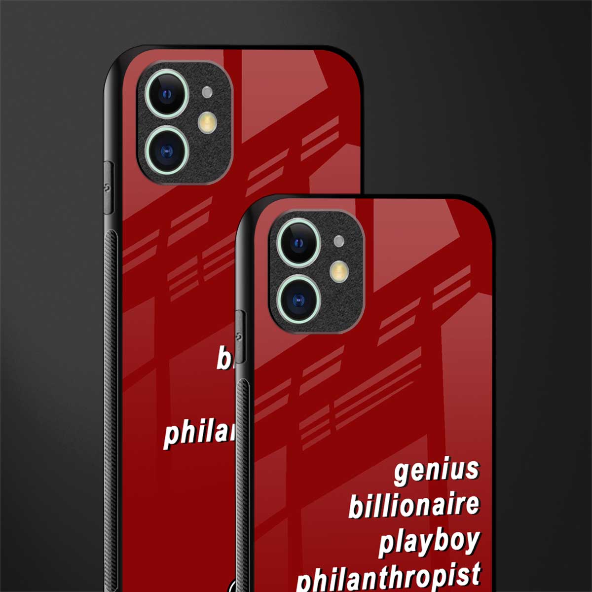 genius billionaire playboy philantrophist glass case for iphone 12 image-2