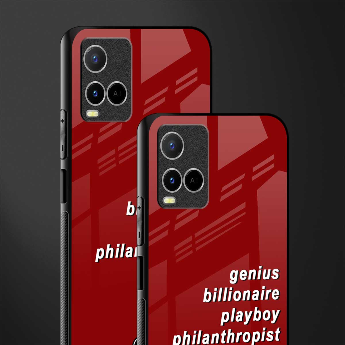 genius billionaire playboy philantrophist glass case for vivo y33s vivo y33t image-2