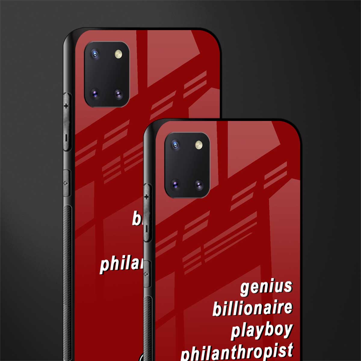 genius billionaire playboy philantrophist glass case for samsung a81 image-2