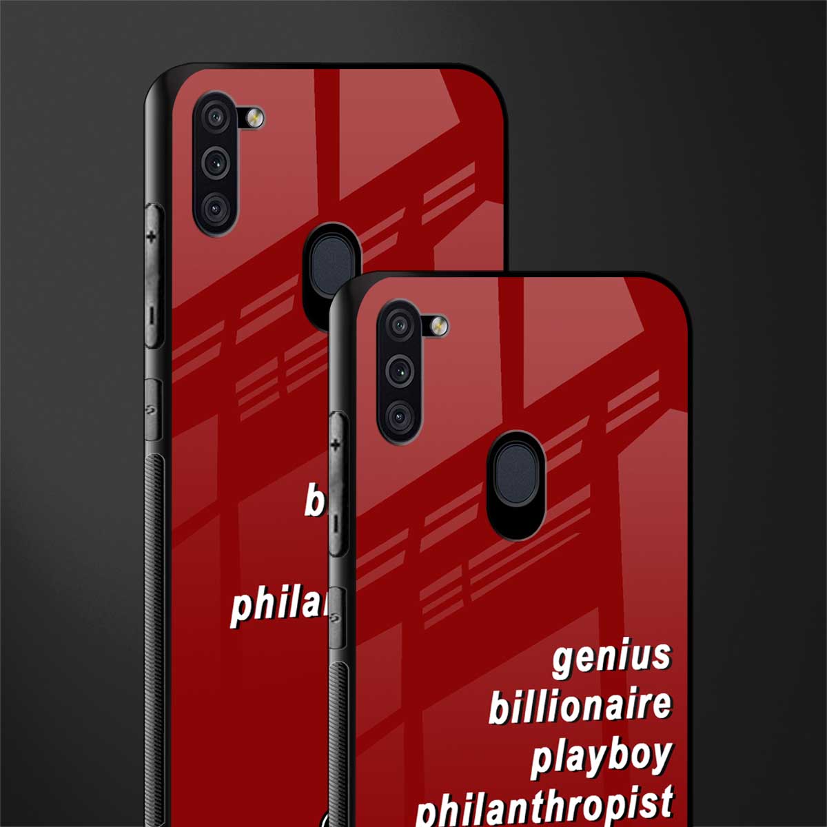 genius billionaire playboy philantrophist glass case for samsung a11 image-2