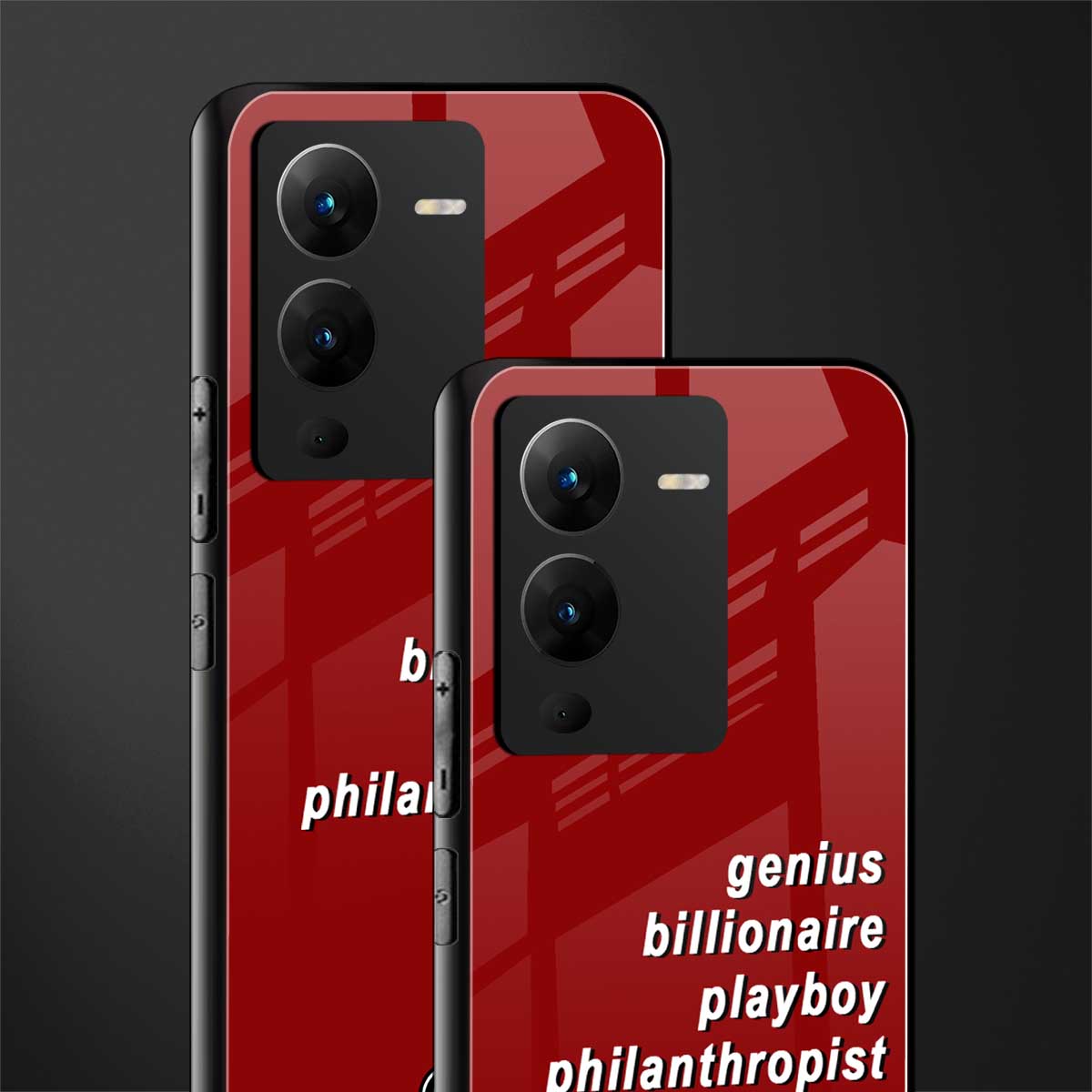 genius billionaire playboy philantrophist back phone cover | glass case for vivo v25 pro 5g