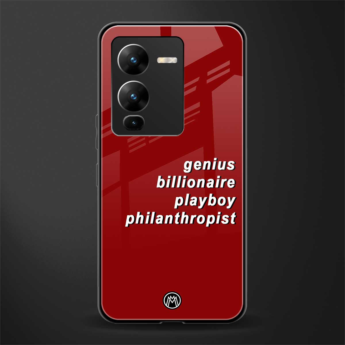 genius billionaire playboy philantrophist back phone cover | glass case for vivo v25 pro 5g