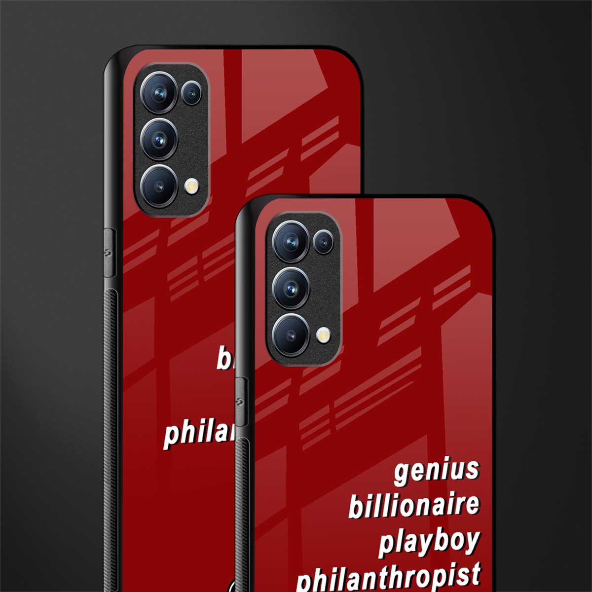 genius billionaire playboy philantrophist back phone cover | glass case for oppo reno 5