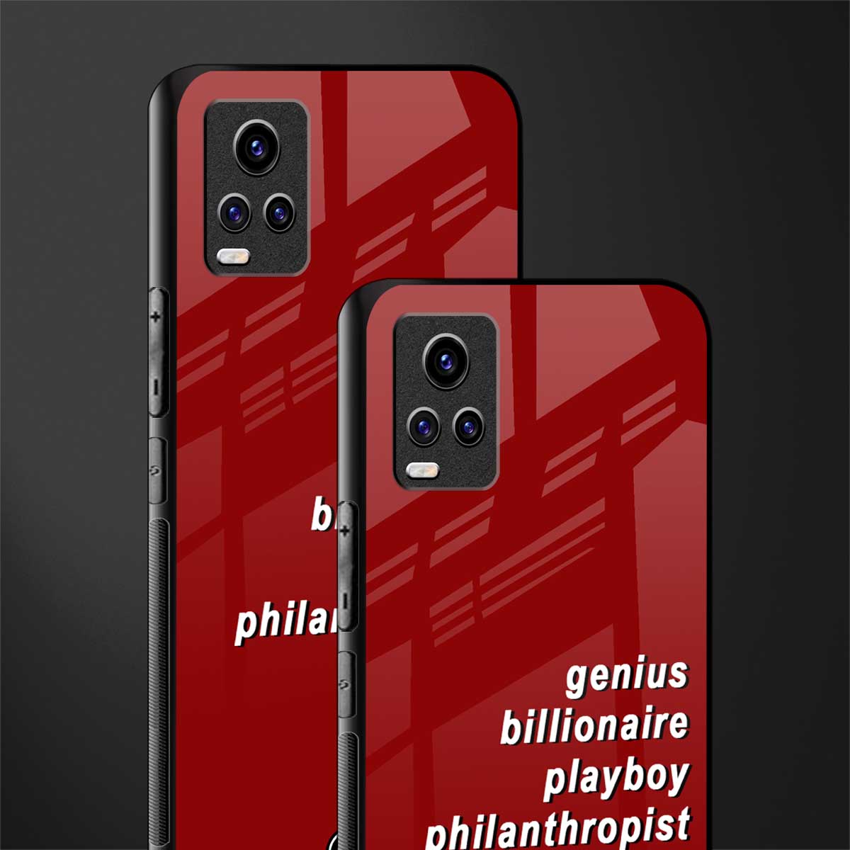 genius billionaire playboy philantrophist back phone cover | glass case for vivo v21e 4g