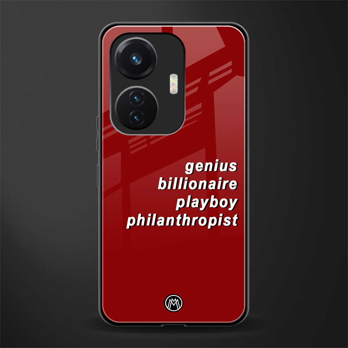genius billionaire playboy philantrophist back phone cover | glass case for vivo t1 44w 4g