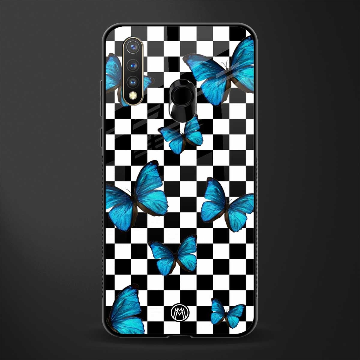 gimme butterflies glass case for vivo u20 image