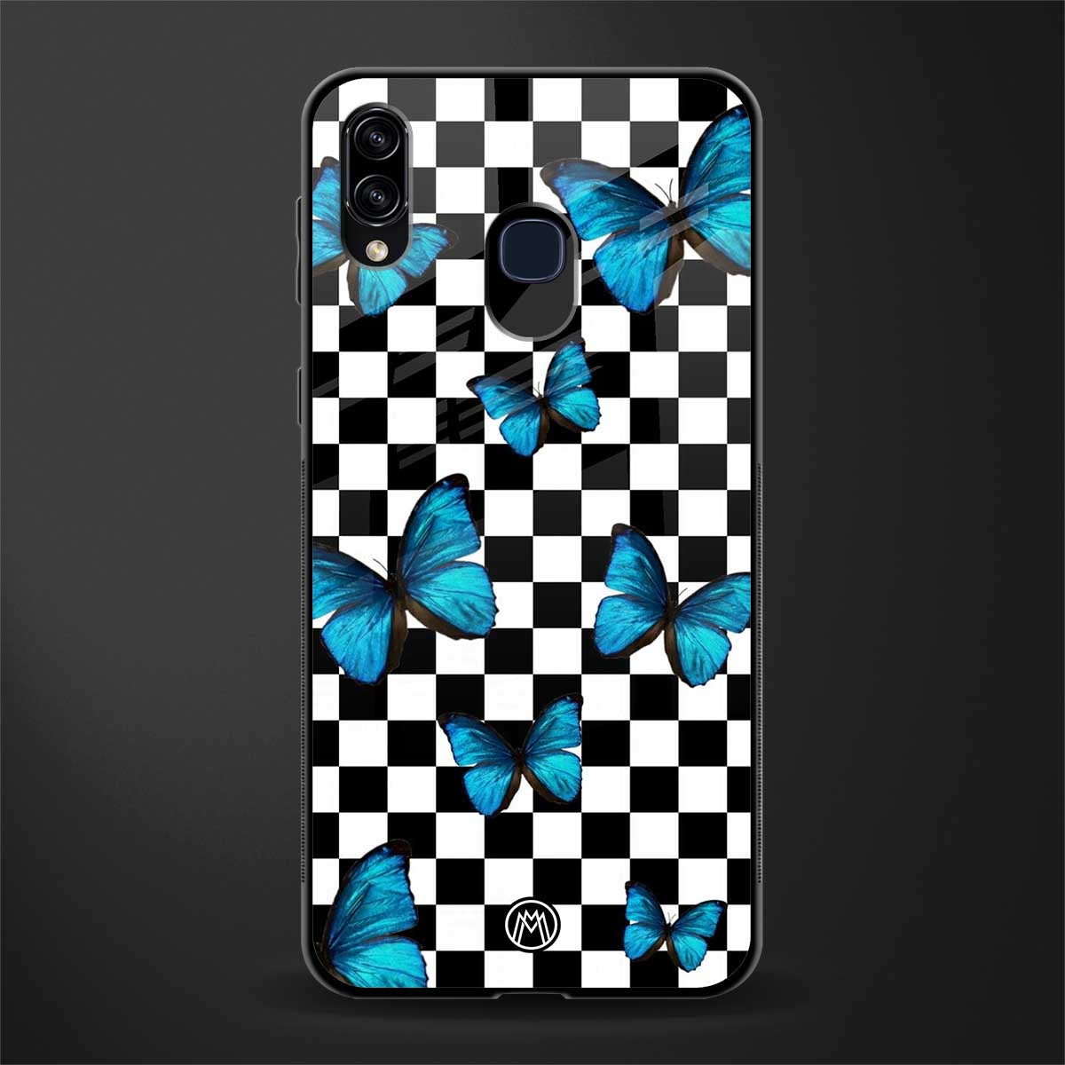 gimme butterflies glass case for samsung galaxy a30 image
