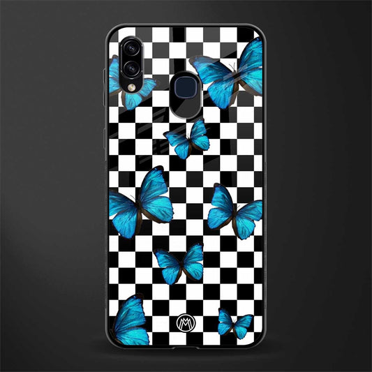 gimme butterflies glass case for samsung galaxy a30 image