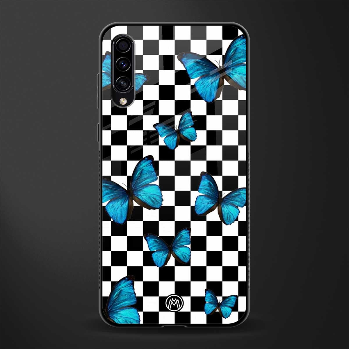 gimme butterflies glass case for samsung galaxy a70 image