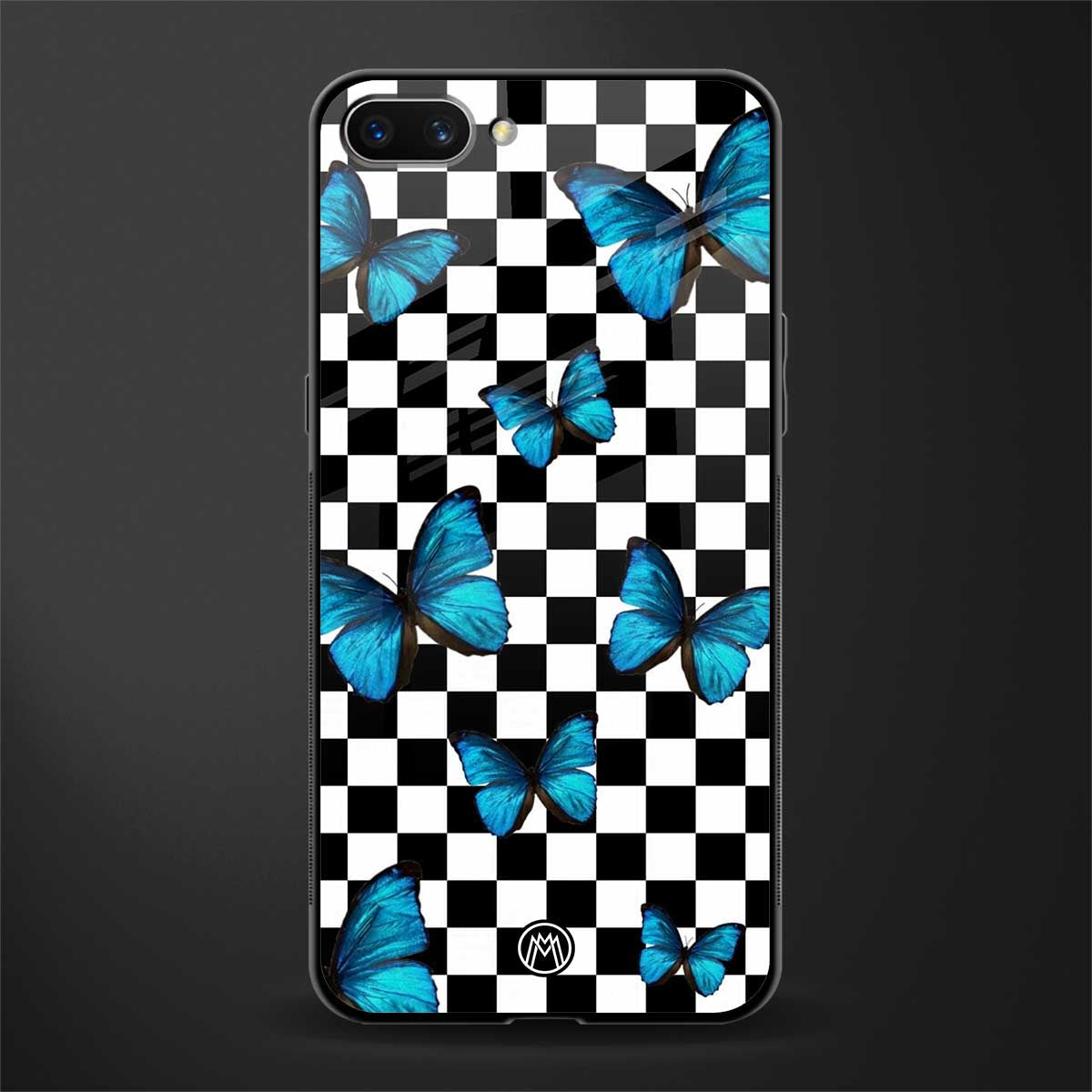 gimme butterflies glass case for realme c1 image