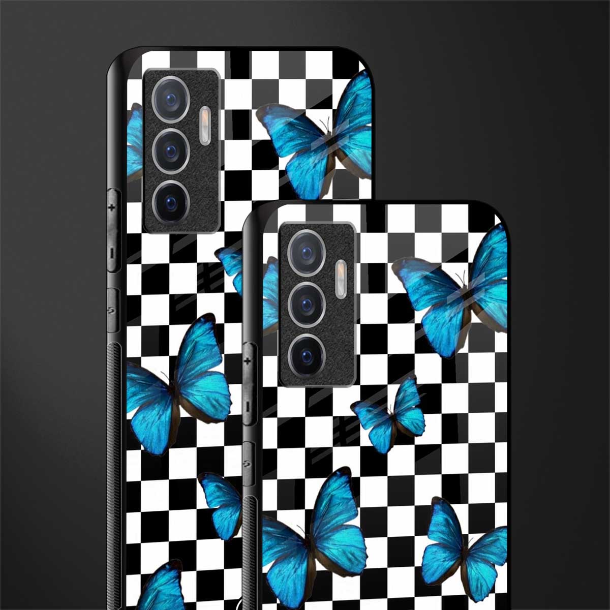 gimme butterflies glass case for vivo v23e image-2