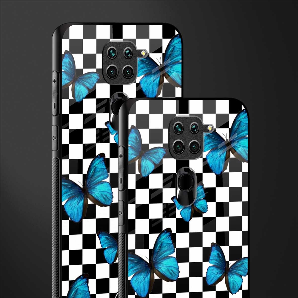 gimme butterflies glass case for redmi note 9 image-2