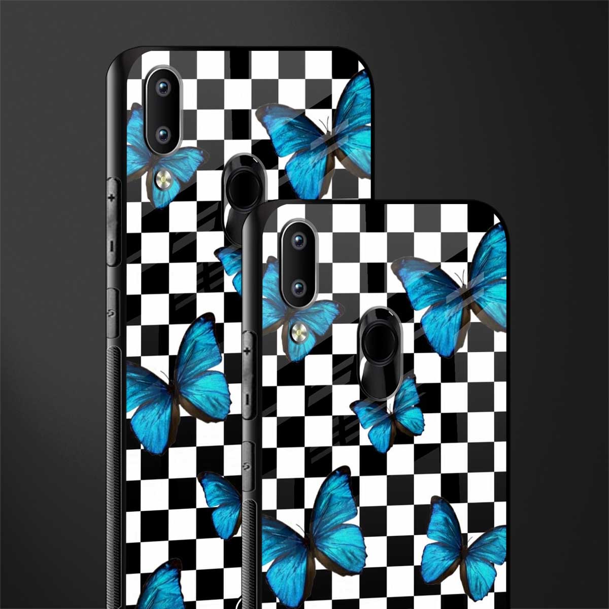 gimme butterflies glass case for vivo y91 image-2