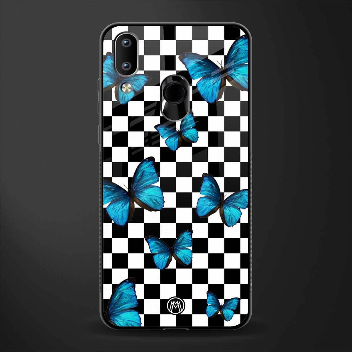 gimme butterflies glass case for vivo y91 image