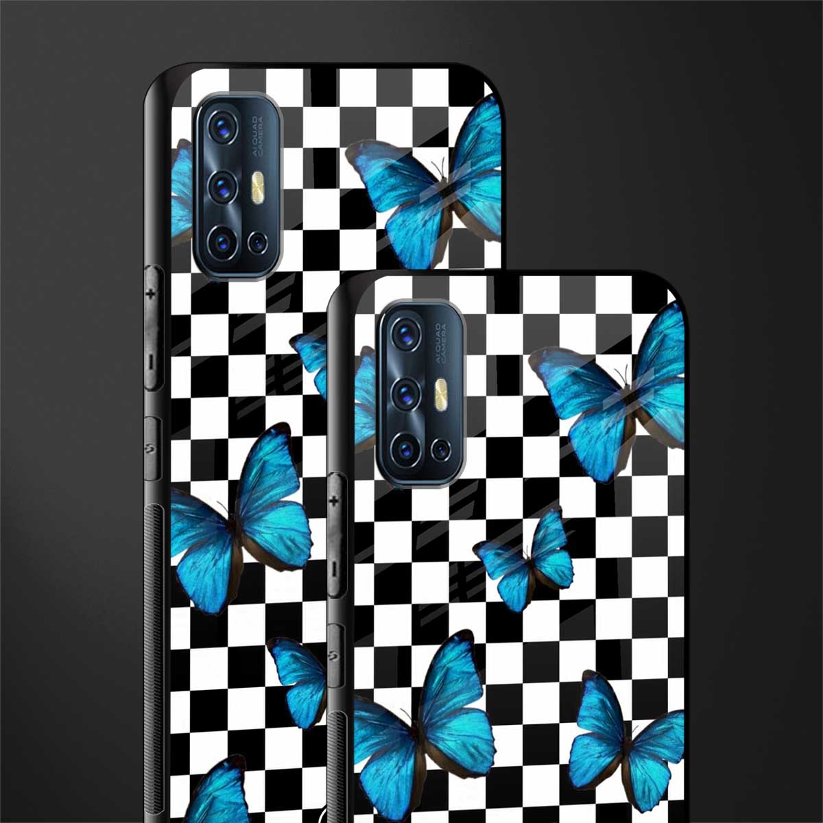 gimme butterflies glass case for vivo v17 image-2