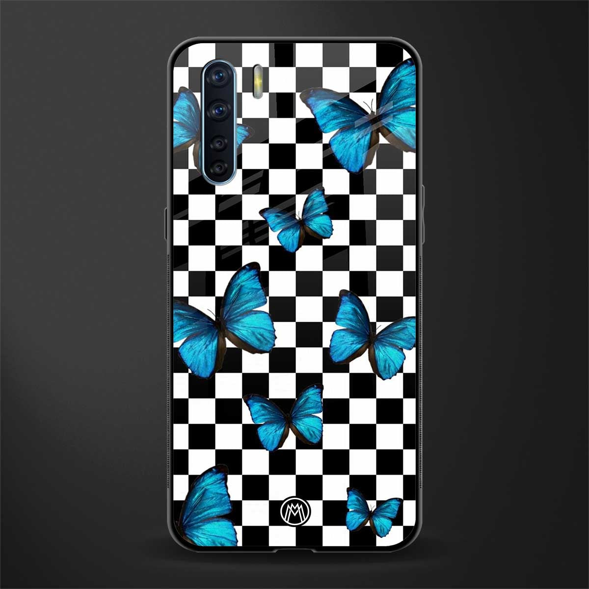 gimme butterflies glass case for oppo f15 image