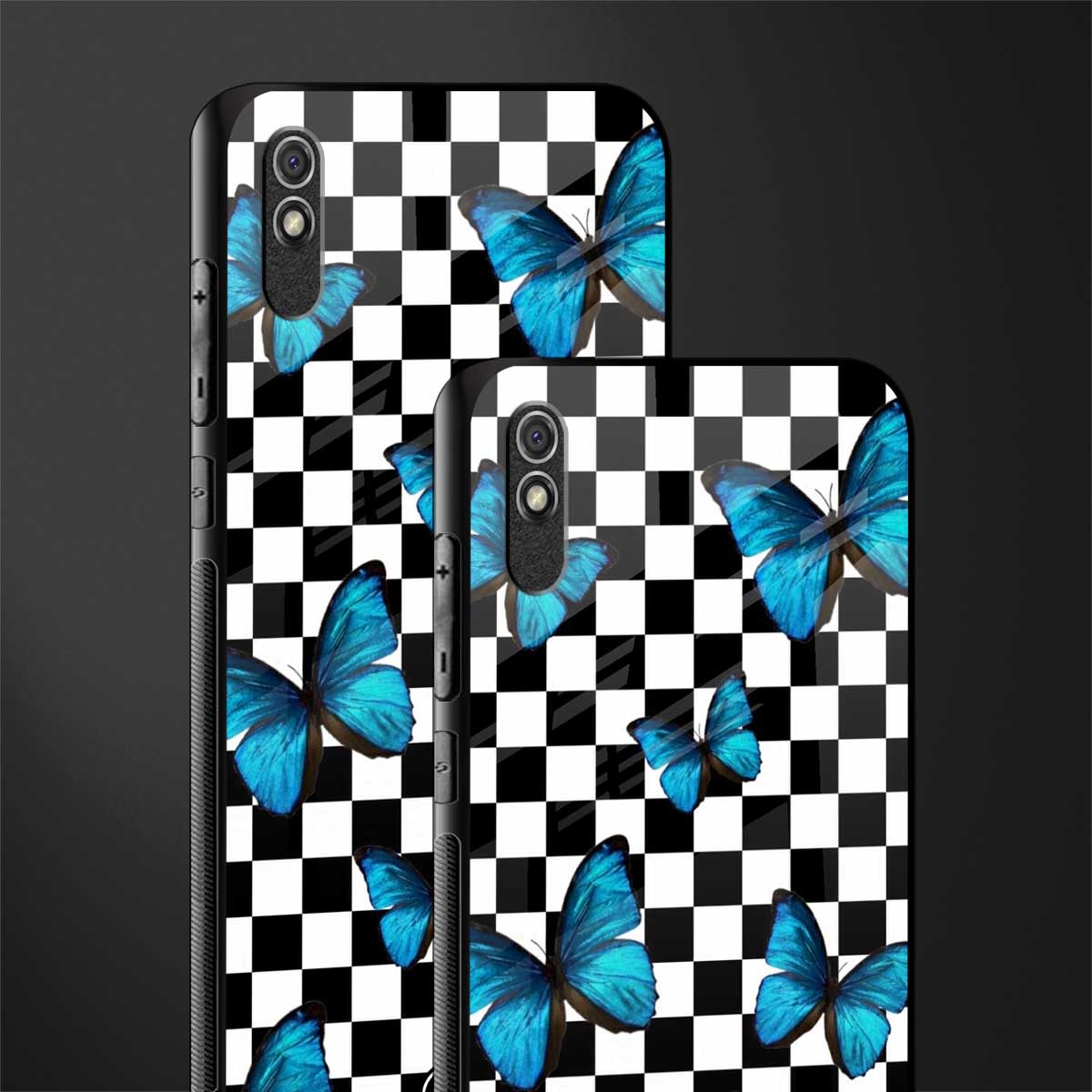 gimme butterflies glass case for redmi 9a image-2