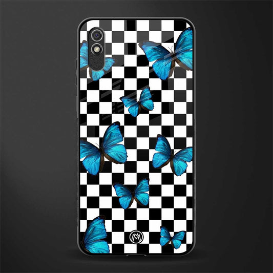 gimme butterflies glass case for redmi 9a image