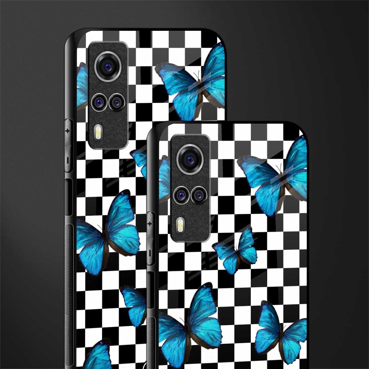 gimme butterflies glass case for vivo y51 image-2