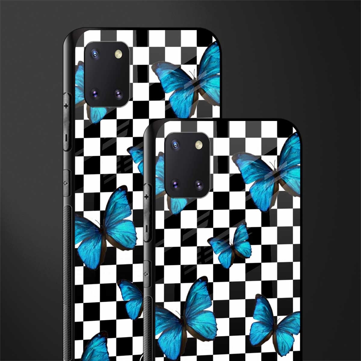 gimme butterflies glass case for samsung a81 image-2