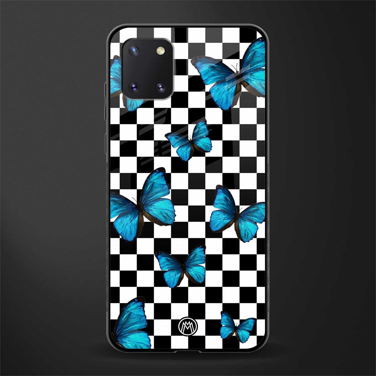 gimme butterflies glass case for samsung a81 image