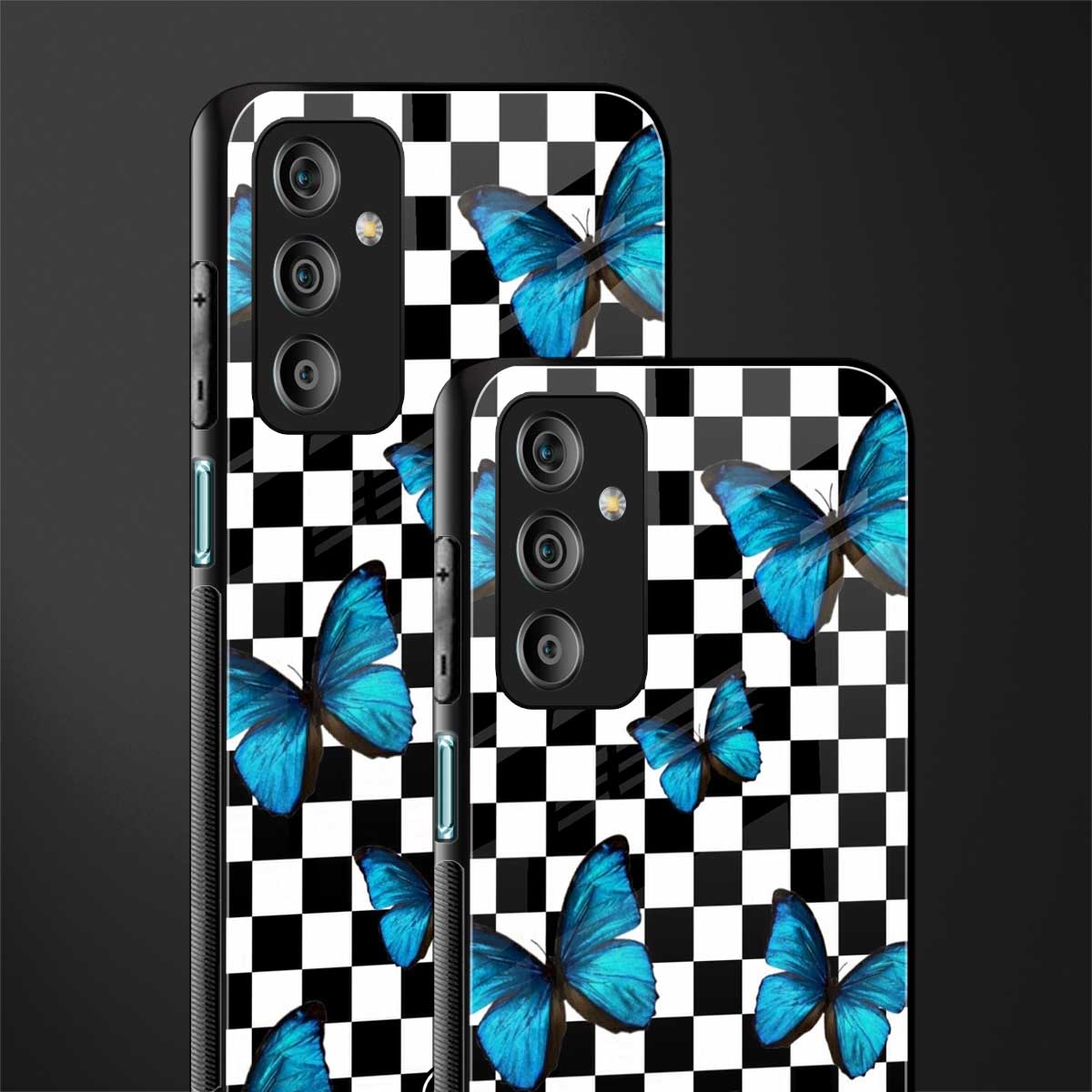 gimme butterflies back phone cover | glass case for samsung galaxy f23 5g