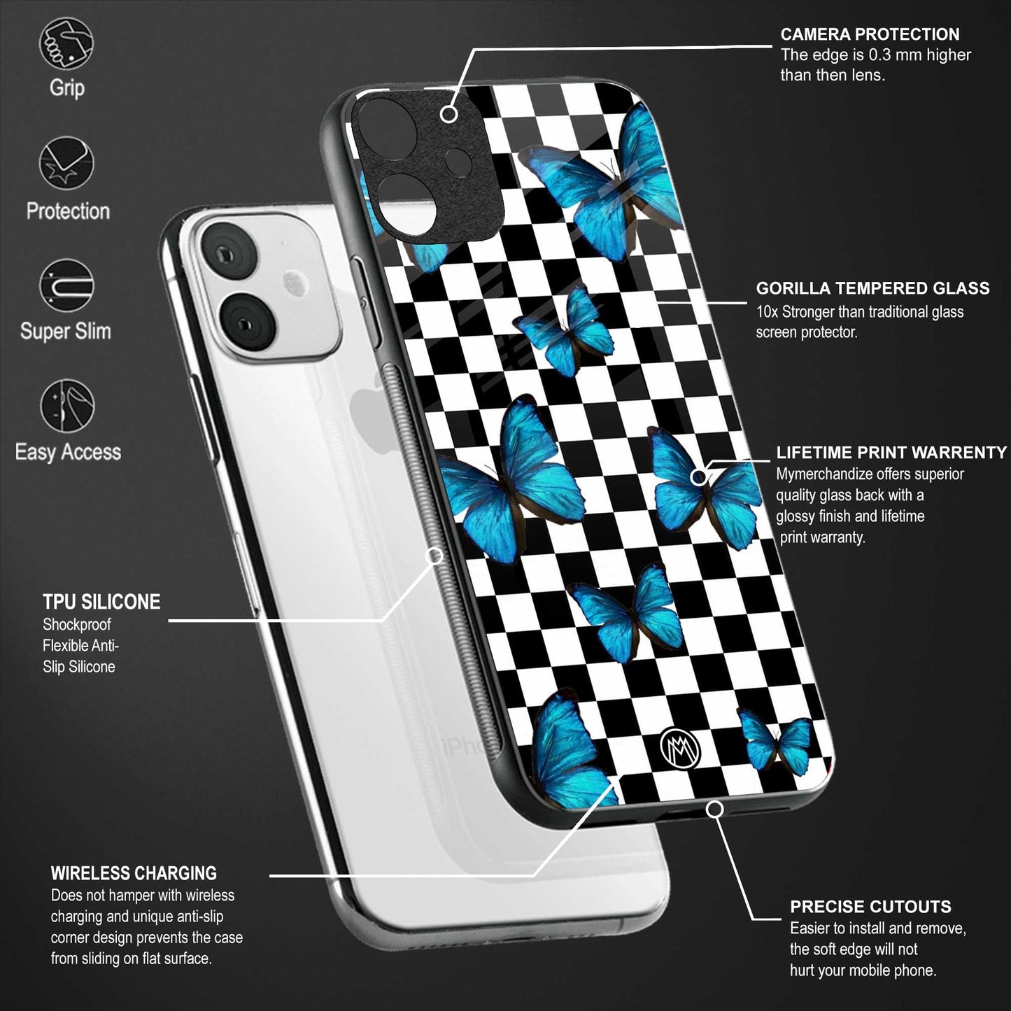gimme butterflies glass case for oppo reno 3 pro image-4