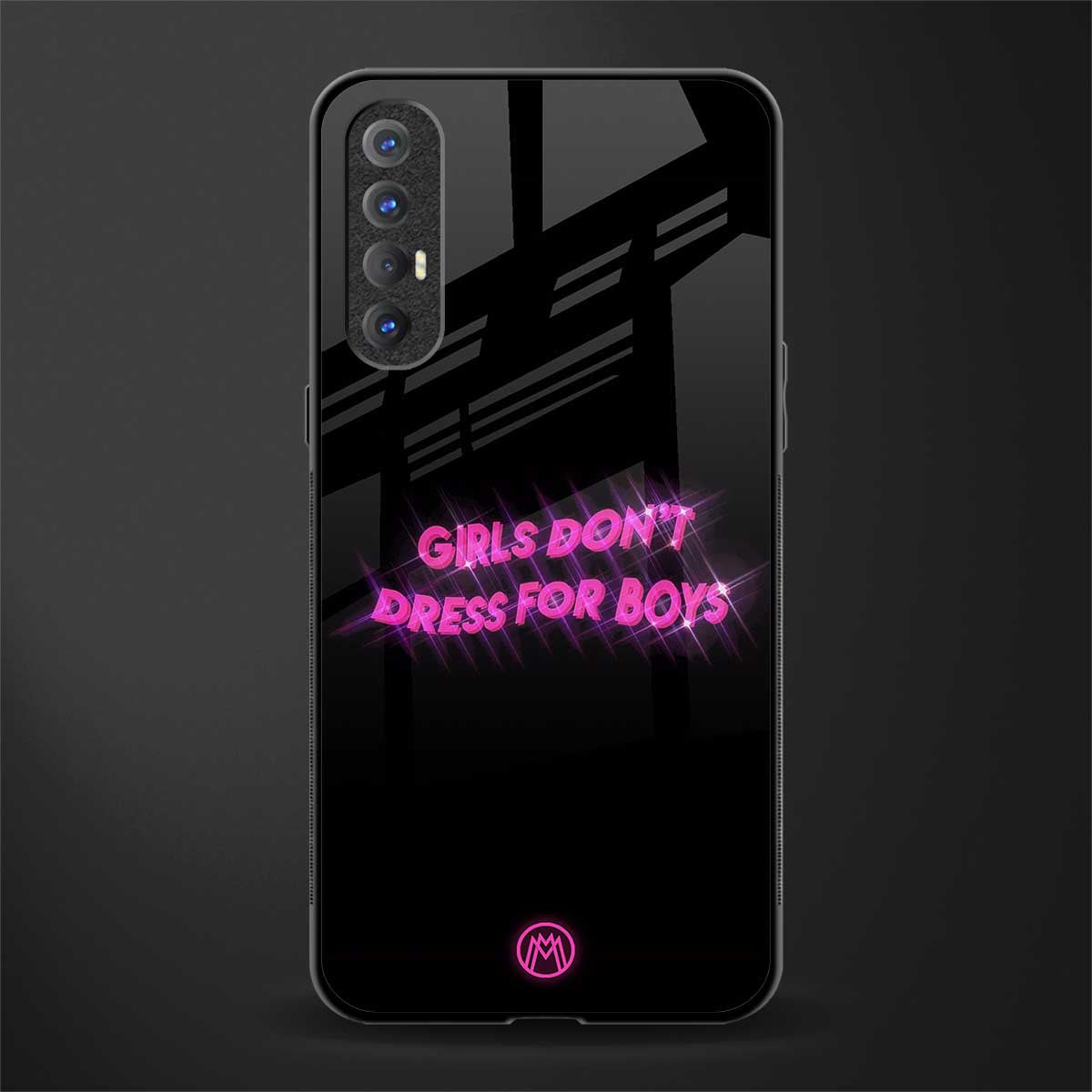 girls don't dress for boys glass case for oppo reno 3 pro image