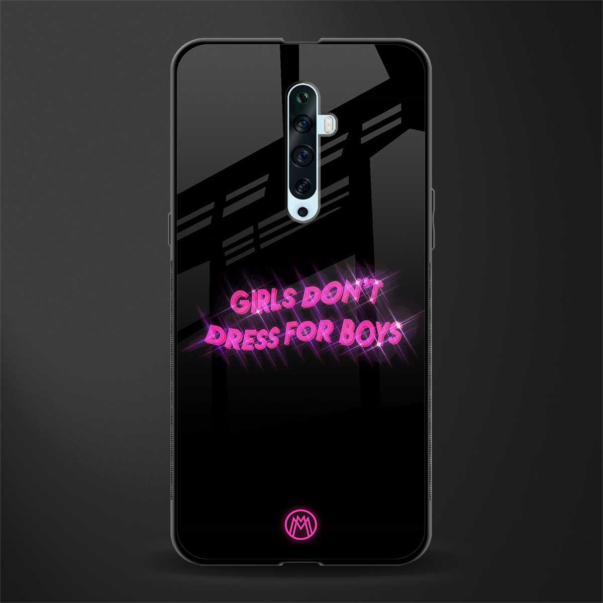 girls don't dress for boys glass case for oppo reno 2z image