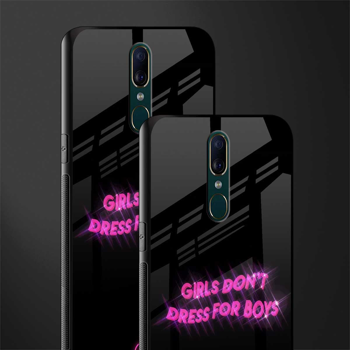 girls don't dress for boys glass case for oppo f11 image-2