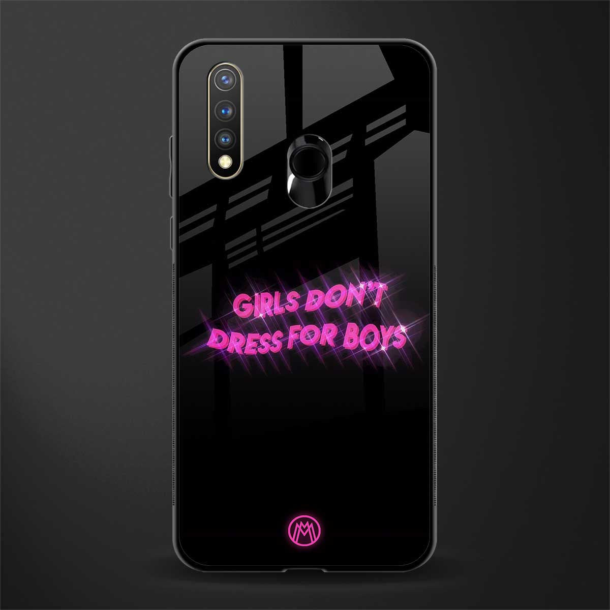 girls don't dress for boys glass case for vivo u20 image