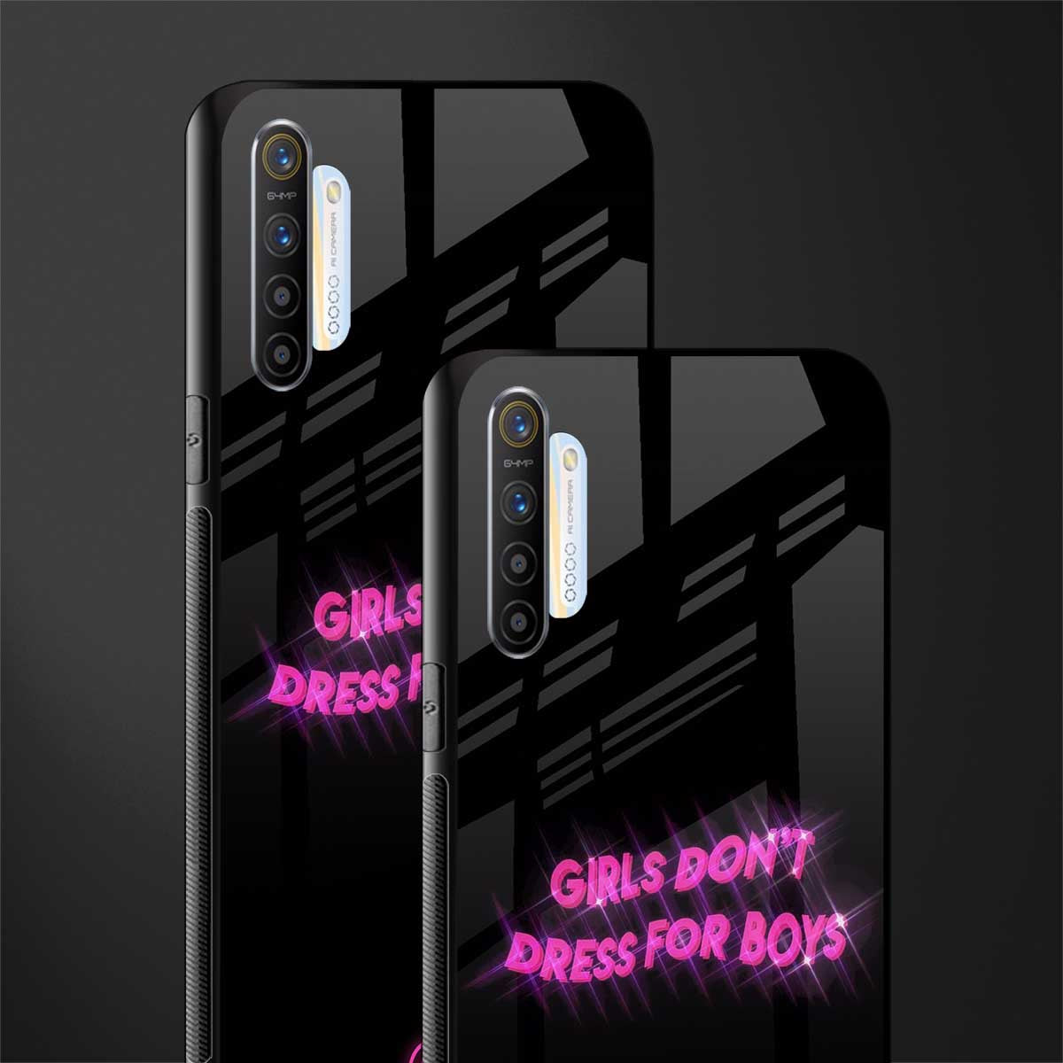 girls don't dress for boys glass case for realme x2 image-2