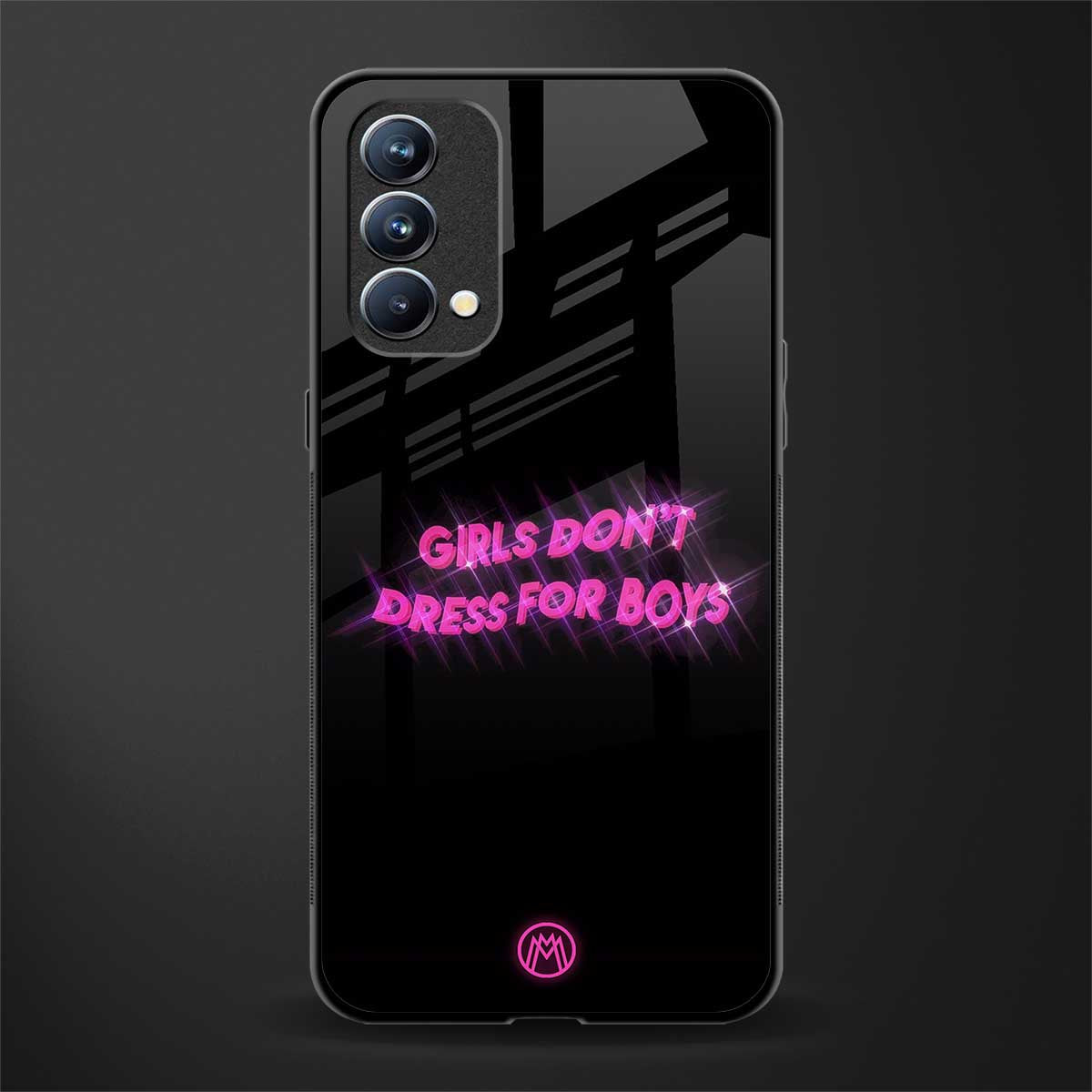 girls don't dress for boys glass case for oppo f19s image