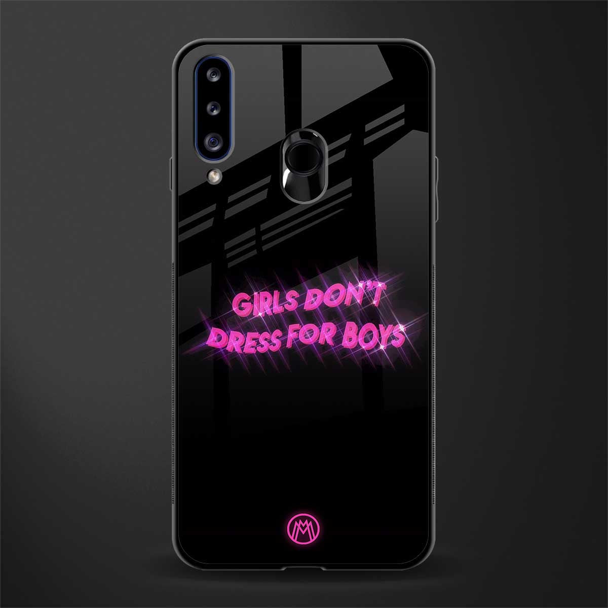 girls don't dress for boys glass case for samsung galaxy a20s image