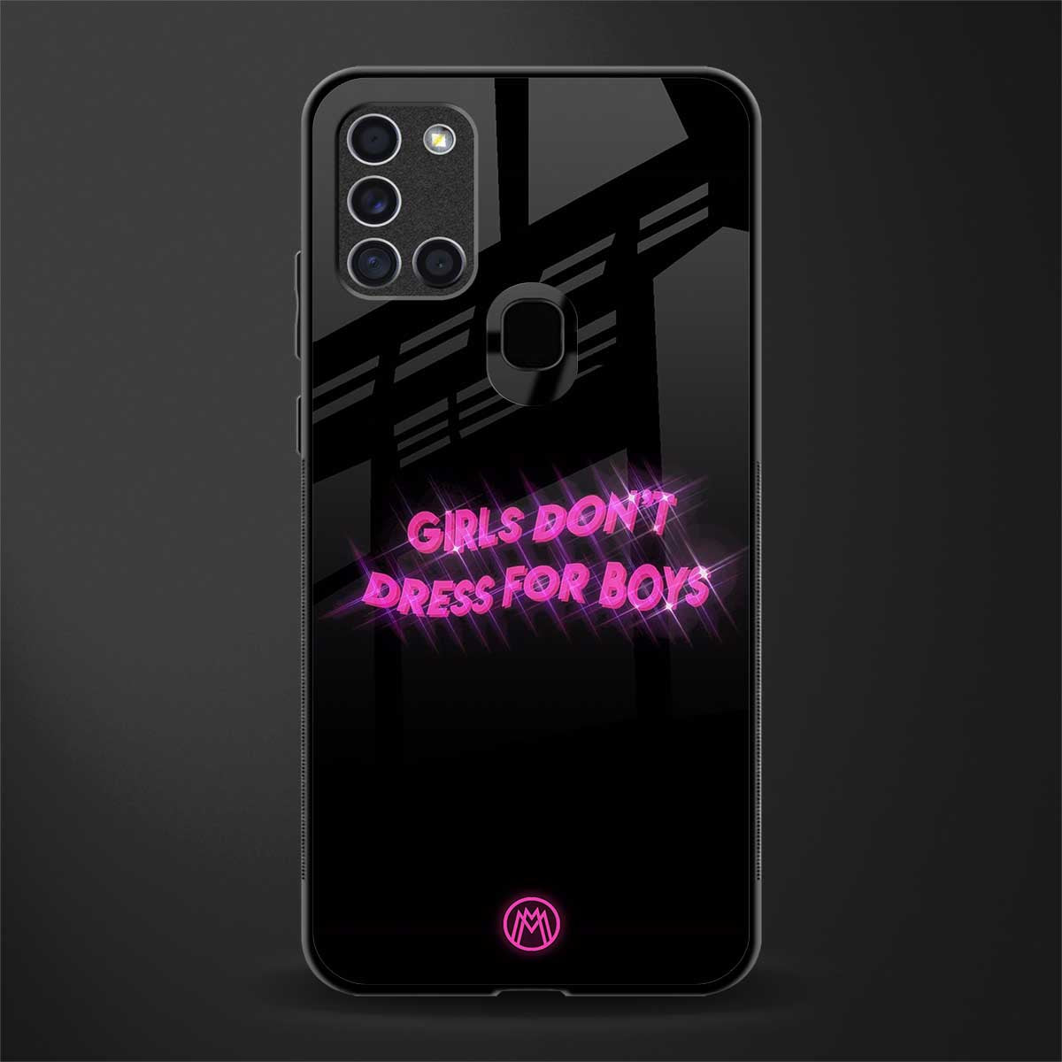 girls don't dress for boys glass case for samsung galaxy a21s image