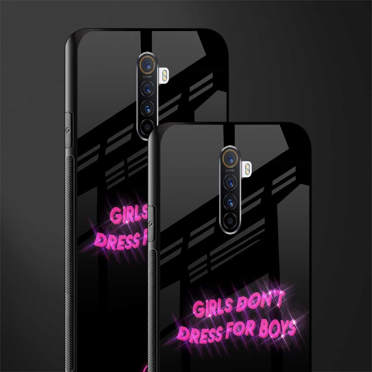 girls don't dress for boys glass case for realme x2 pro image-2