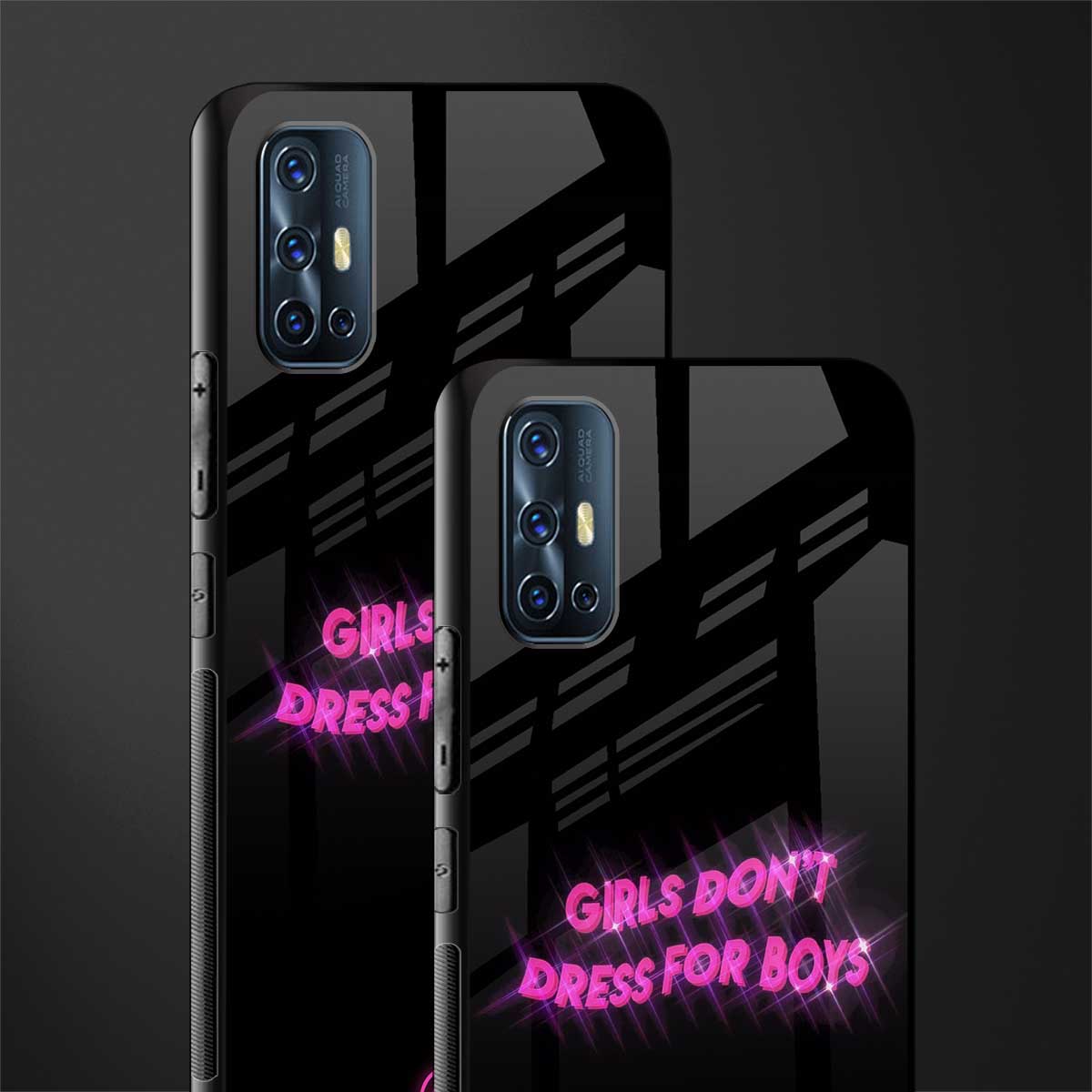 girls don't dress for boys glass case for vivo v17 image-2