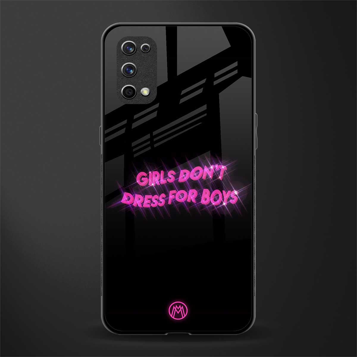 girls don't dress for boys glass case for realme x7 pro image