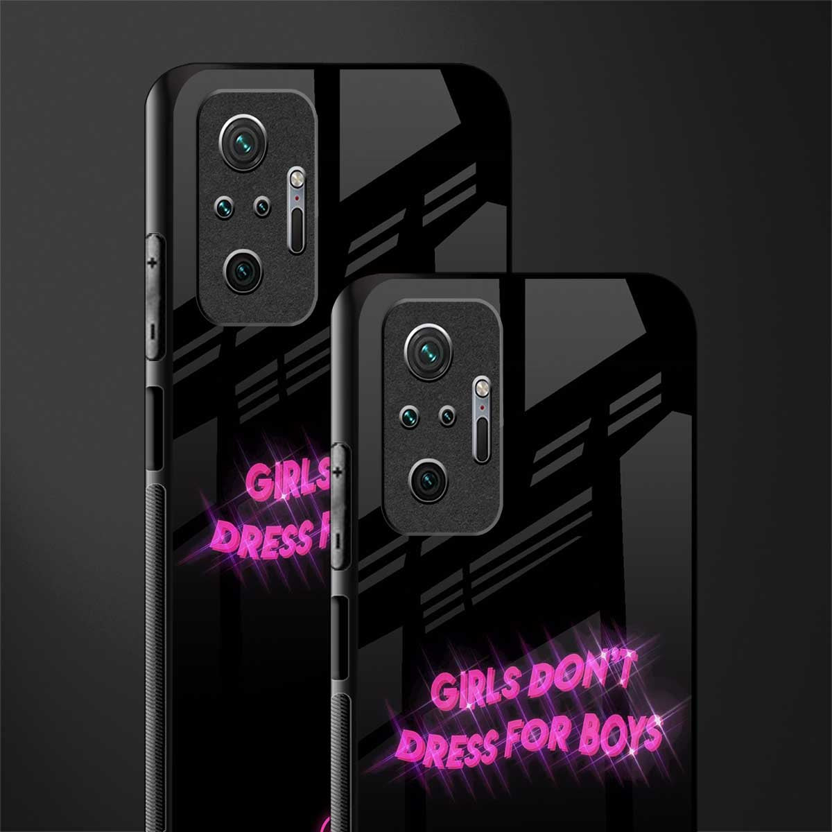 girls don't dress for boys glass case for redmi note 10 pro image-2