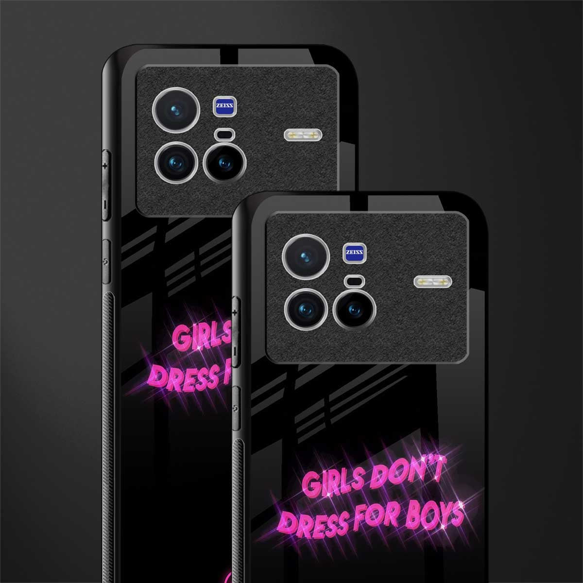 girls don't dress for boys glass case for vivo x80 image-2