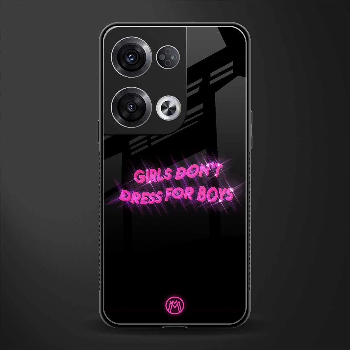 girls don't dress for boys back phone cover | glass case for oppo reno 8 pro
