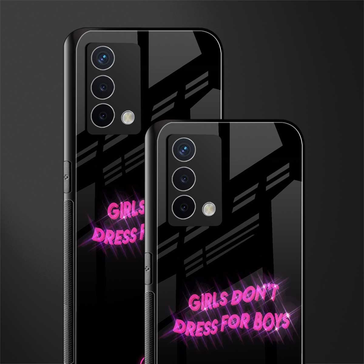 girls don't dress for boys back phone cover | glass case for oppo a74 4g