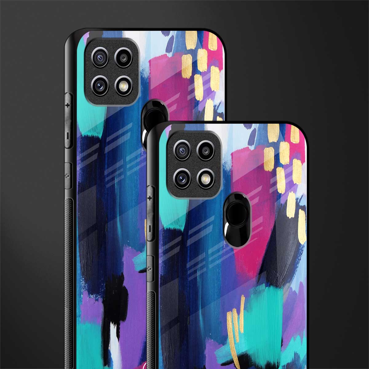 glitz glass case for oppo a15s image-2