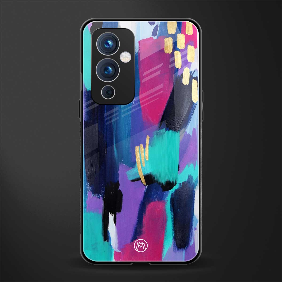 glitz back phone cover | glass case for oneplus 9