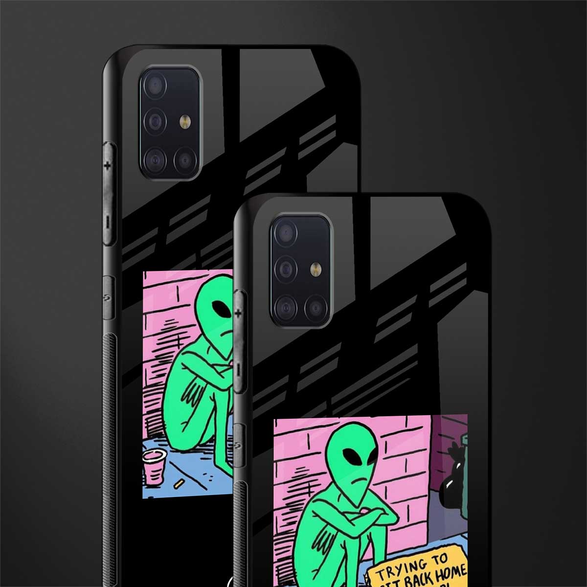go home alien glass case for samsung galaxy a71 image-2
