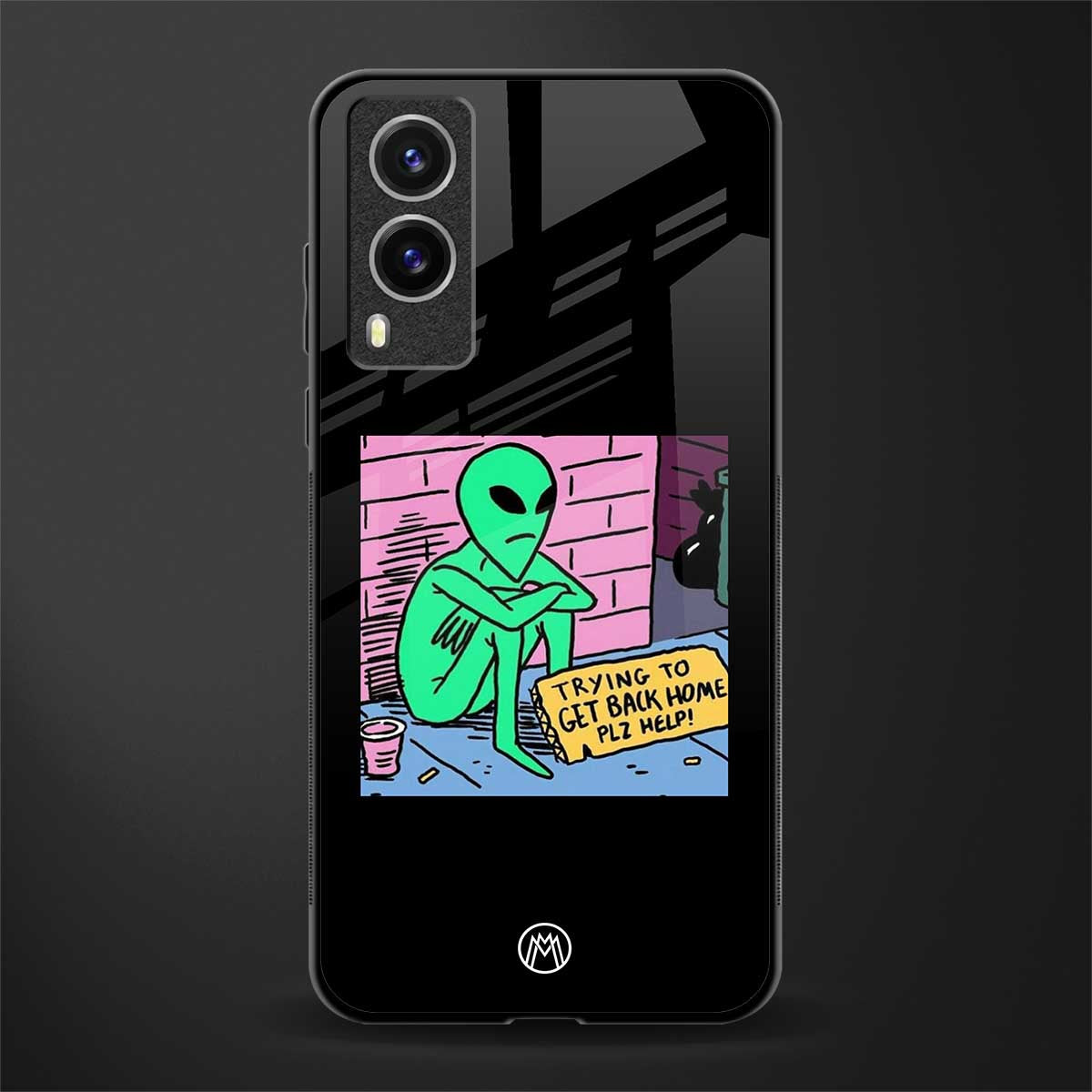 go home alien glass case for vivo v21e 5g image