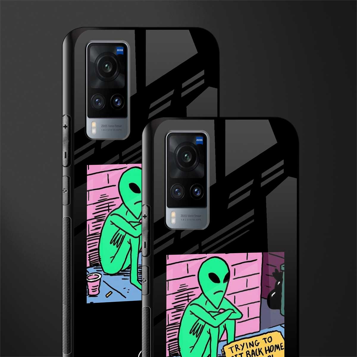 go home alien glass case for vivo x60 image-2